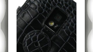 PDair B41 Black Crocodile Leather Case for LG Optimus 2X P990