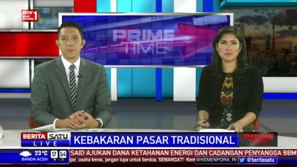 Ratusan Kios di Pasar Tavip Binjai Terbakar