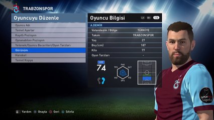 Pes 2016 Aykut Demir (Trabzonspor) Face Build