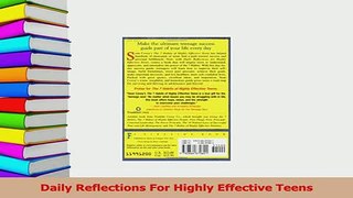 Download  Daily Reflections For Highly Effective Teens PDF Online