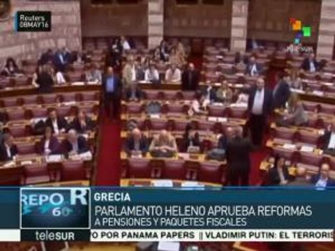 Grecia: parlamento aprueba paquete de reformar neoliberales