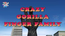 Crazy Gorilla Finger Family Nursery Rhymes for Children in 3D  MY KIDDY WORLD
