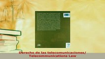 PDF  Derecho de las telecomunicaciones Telecommunications Law Free Books