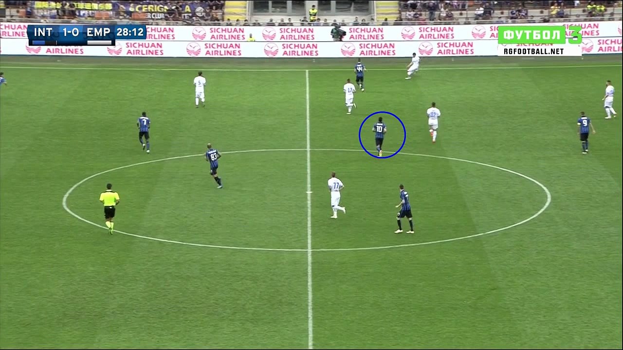 Inter-Empoli Jovetic passive defending