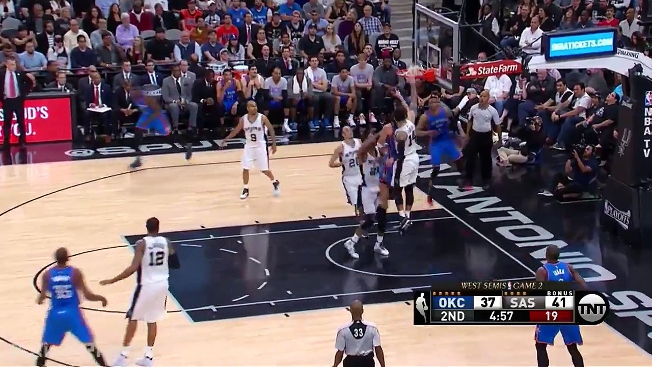 Oklahoma City Thunder vs San Antonio Spurs - Full Game Highlights _ Game 2 _ 2016 NBA Playoffs