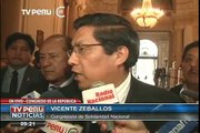 Vicente Zeballos inscribió candidatura a Mesa Directiva del Congreso
