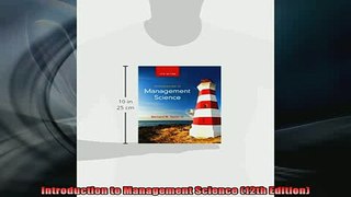 READ book  Introduction to Management Science 12th Edition Online Free