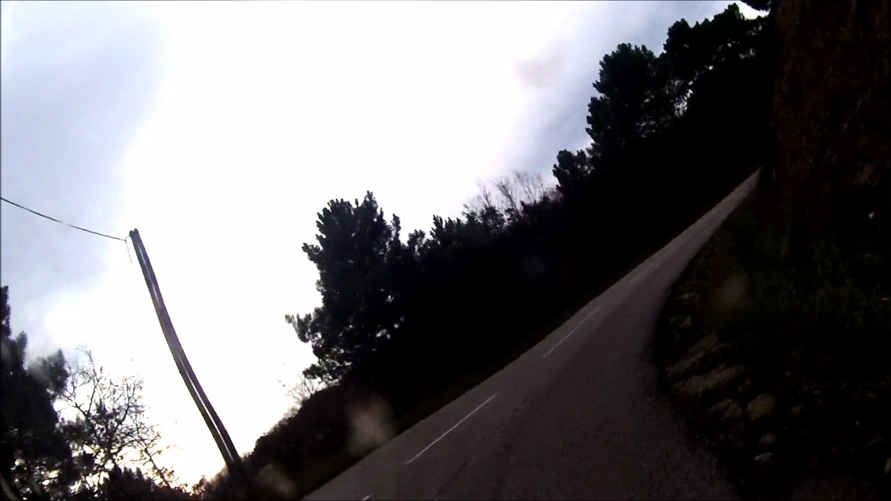 Ego cam / Montée St Romain de Lerps à moto