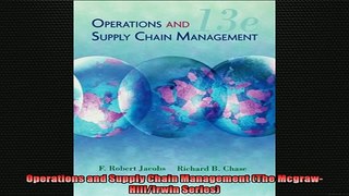 READ book  Operations and Supply Chain Management The McgrawHillIrwin Series Free Online