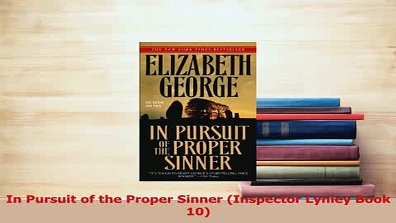 Download  In Pursuit of the Proper Sinner Inspector Lynley Book 10  Read Online