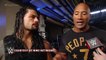 WWE - WWE News - Roman Reigns celebrates with The Rock after winning the Royal Rumble Match - WWE Network