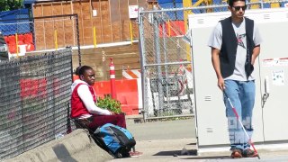 Blind Man Drops Weed In Front Of People and they STEAL IT - Prank In The Hood