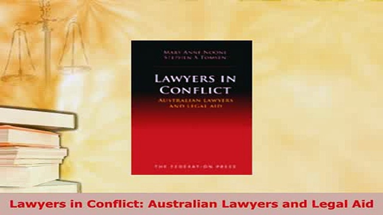 PDF  Lawyers in Conflict Australian Lawyers and Legal Aid  EBook