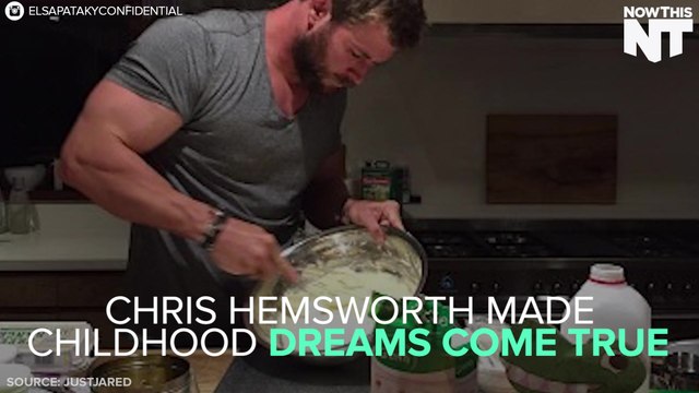 Chris Hemsworth Whipped Up A Pretty Dope Birthday Cake For His Daughter