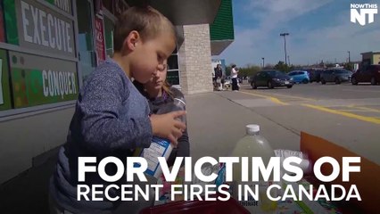 Lemonade Stand Boy Raises Money for Canada Fires