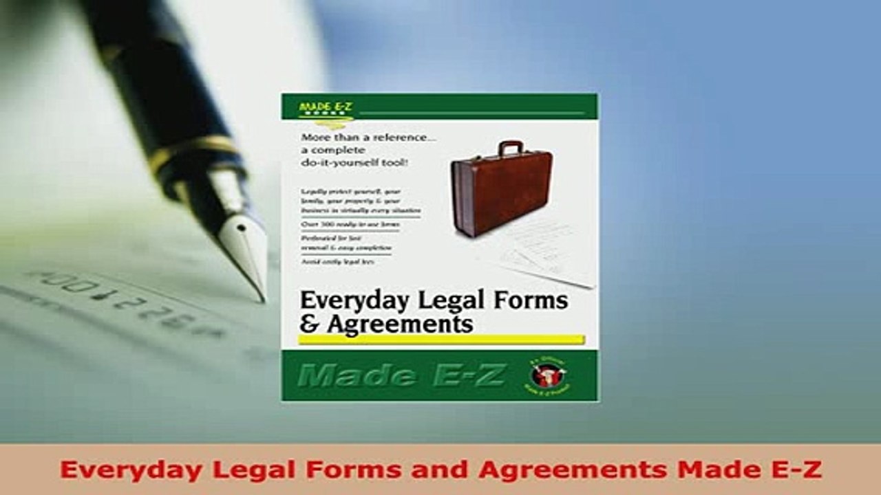 Download  Everyday Legal Forms and Agreements Made EZ  Read Online