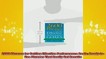 READ book  2600 Phrases for Setting Effective Performance Goals ReadytoUse Phrases That Really Get Online Free