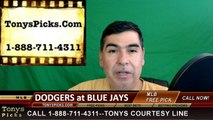 LA Dodgers vs. Toronto Blue Jays Pick Prediction MLB Baseball Odds Preview 5-7-2016