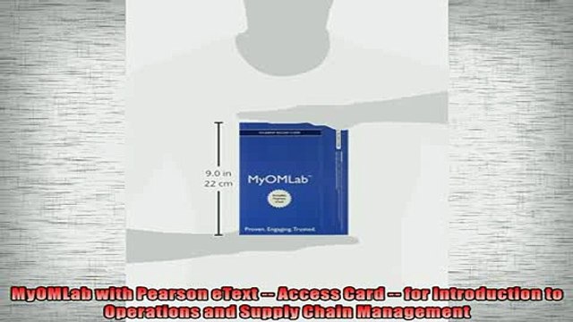 READ book MyOMLab with Pearson eText Access Card for Introduction to Operations and Supply BOOK ONLINE
