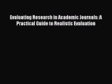[Read book] Evaluating Research in Academic Journals: A Practical Guide to Realistic Evaluation