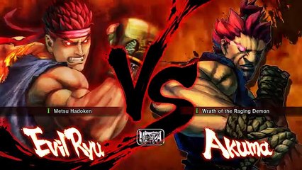 Batalla de Ultra Street Fighter IV: Evil Ryu vs Akuma