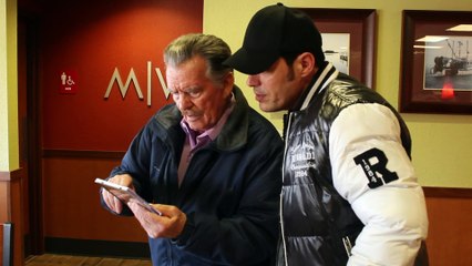 Ronnie Dove and Franz Goovaerts talking music at Dennys Baltimore Maryland Feb 2016