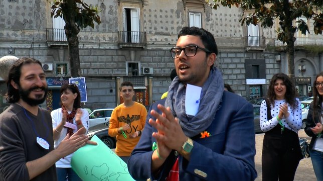 Aversa (CE) - Patatrac progetto di scambio giovanile in piazza Vittorio Emanuele (03.05.16)