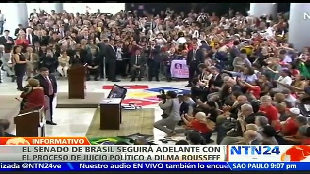 Senado de Brasil ordena seguir el proceso de ‘impeachment’ contra Dilma Rousseff