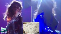 Selena Gomez Crumples 'Marry Justin Please' Sign During Her Concert