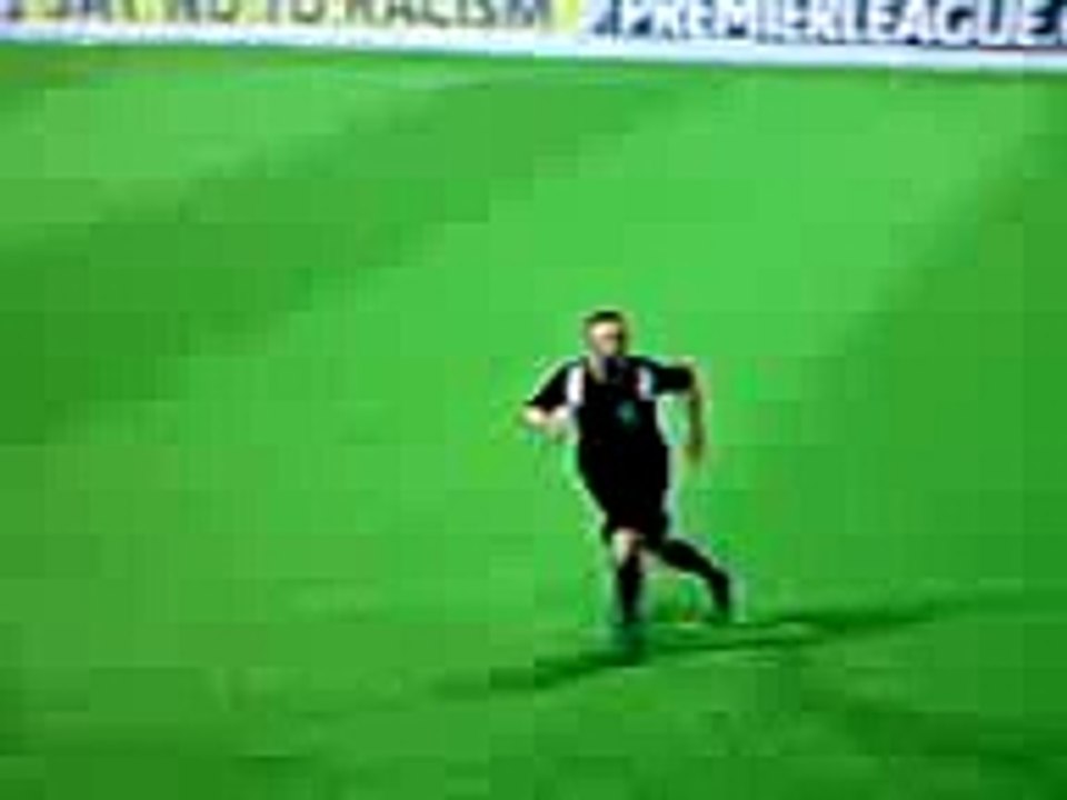 Referee kicks ball in FIFA 10