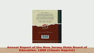 PDF  Annual Report of the New Jersey State Board of Education 1888 Classic Reprint Ebook