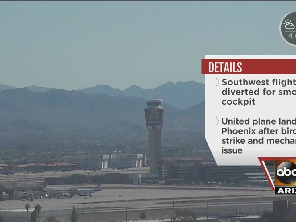 Southwest flights diverted for smoke in cockpit