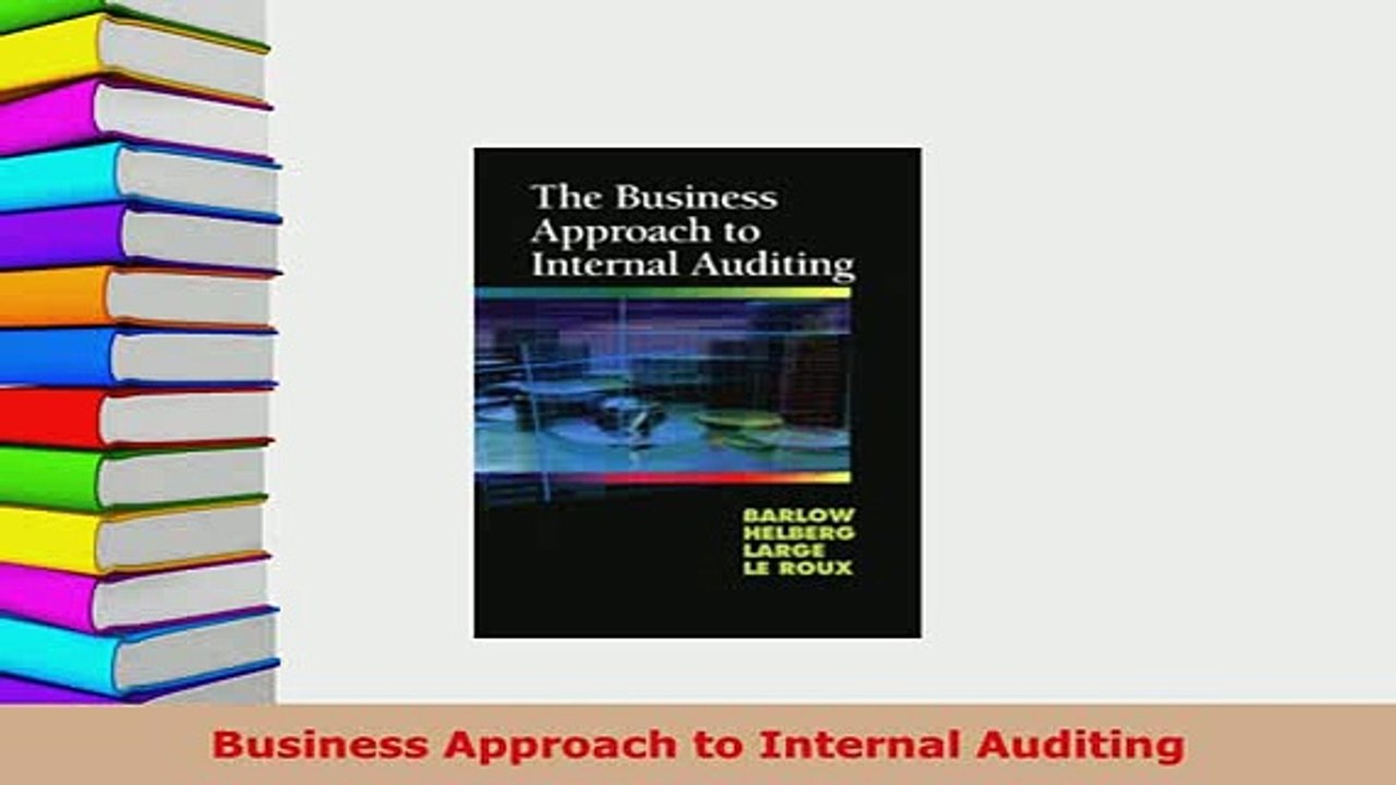 PDF  Business Approach to Internal Auditing Ebook