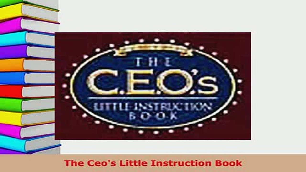 PDF  The Ceos Little Instruction Book  Read Online