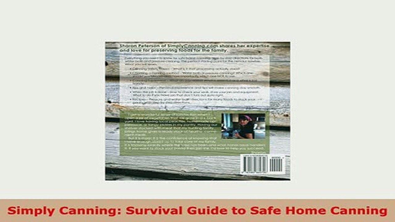Download  Simply Canning Survival Guide to Safe Home Canning Download Full Ebook