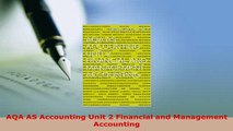 PDF  AQA AS Accounting Unit 2 Financial and Management Accounting PDF Book Free