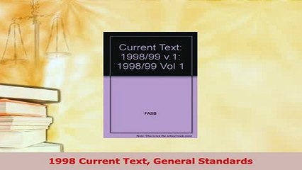 PDF  1998 Current Text General Standards PDF Book Free