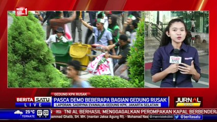 Bagian Gedung KPK yang Rusak Usai Demo Telah Diperbaiki