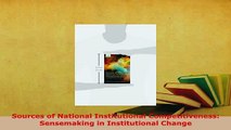PDF  Sources of National Institutional Competitiveness Sensemaking in Institutional Change Download Full Ebook