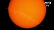 Mercurio con el Sol de fondo, visto desde la Tierra