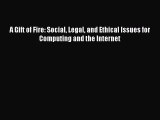 PDF A Gift of Fire: Social Legal and Ethical Issues for Computing and the Internet  EBook