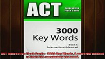 READ book  ACT Interactive Flash Cards  3000 Key Words A powerful method to learn the vocabulary Full Free