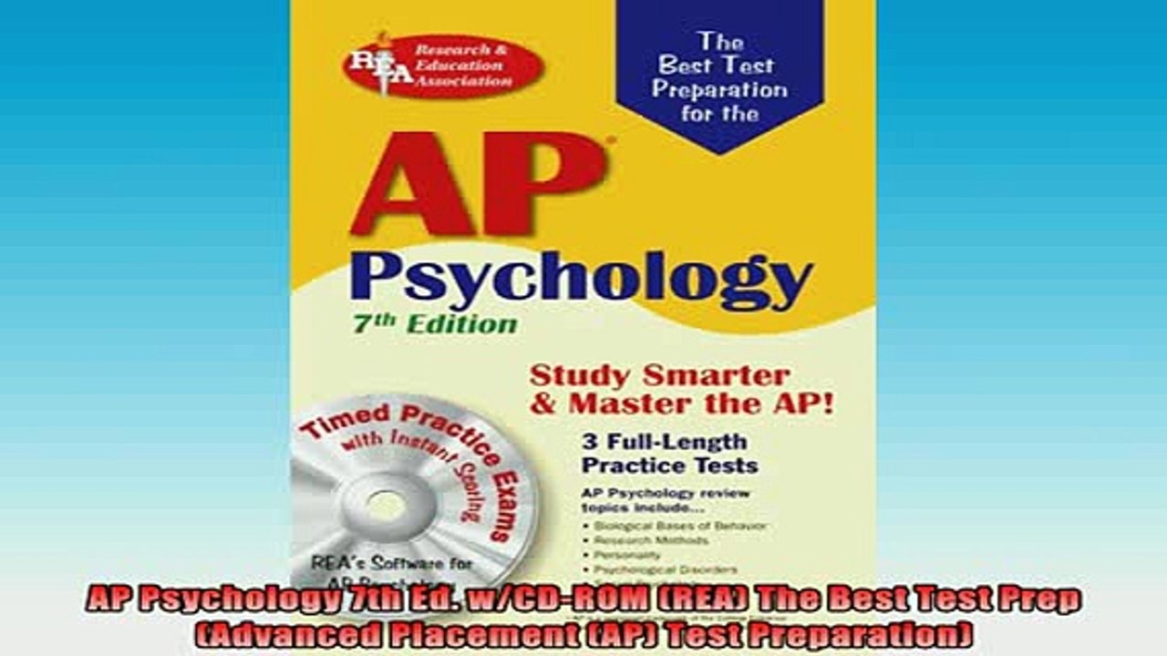 READ book  AP Psychology 7th Ed wCDROM REA The Best Test Prep Advanced Placement AP Test Full Free
