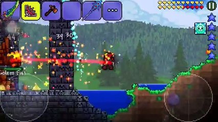 Terraria P.E Golem and Ocram boss fight