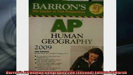 READ book  Barrons AP Human Geography 2nd second Edition byMarsh Full EBook