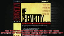 READ book  Arco Master the Ap Chemistry Test 2001 TeacherTested Strategies and Techniques for Online Free