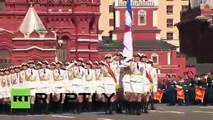 Vladimir Putin’s Female Troops Parade Celebrate Victory of WWII