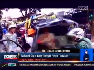 Diduga Mengantuk, Sopir Pick Up Tabrak Truk