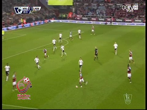 هدف الشوط الاول ( وست هام يونايتد 1-0 مانشستر يونايتد ) الدوري الانجليزي