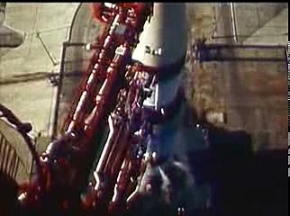 A close up view of the Apollo 11 launch